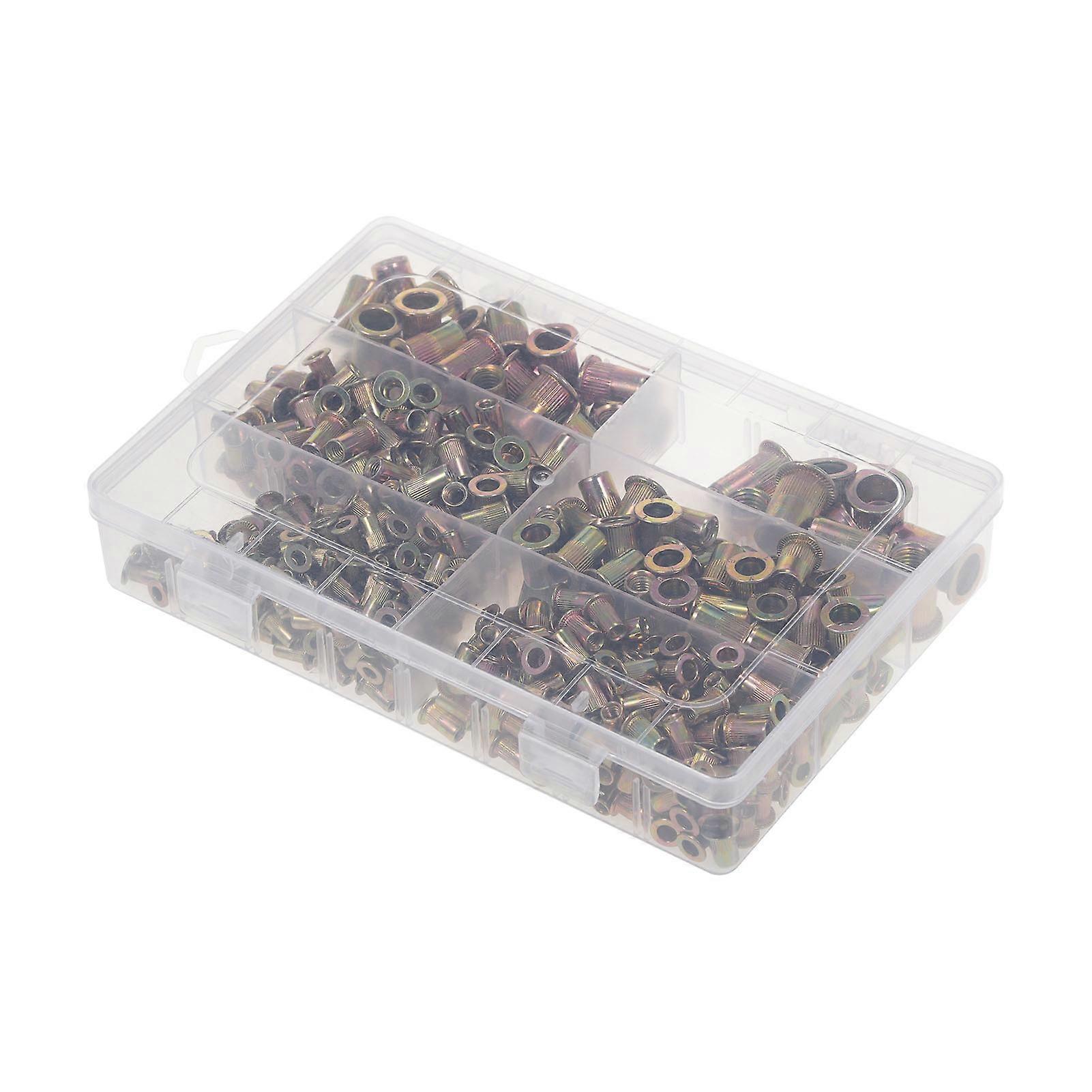 500PCS Rivet Nut Kit Metric Threaded Rivnut Assortment M3 M4 M5 M6 M8 M10