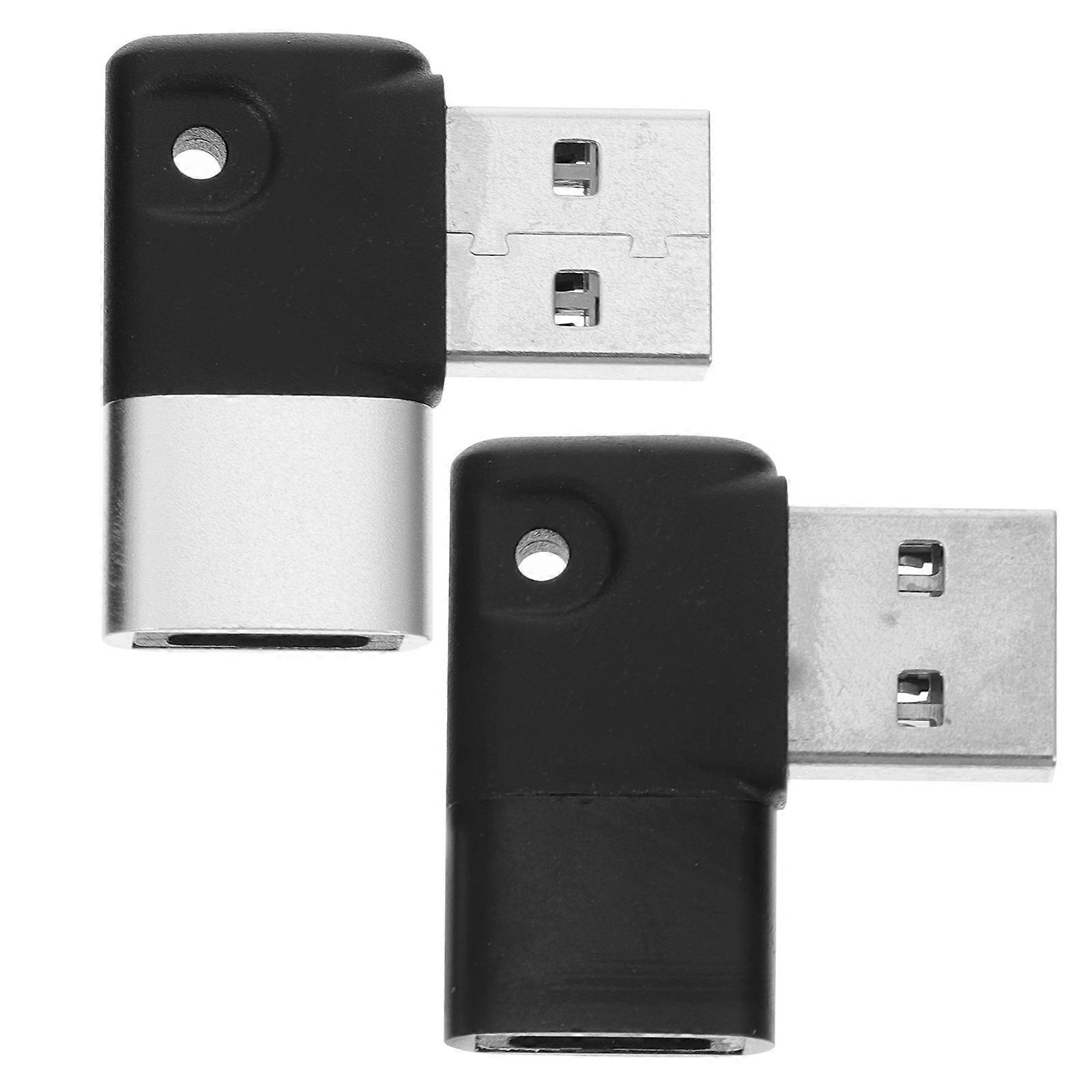2pcs Reliable USB Elbow Converters Type C Converter Devices Efficient Conversion