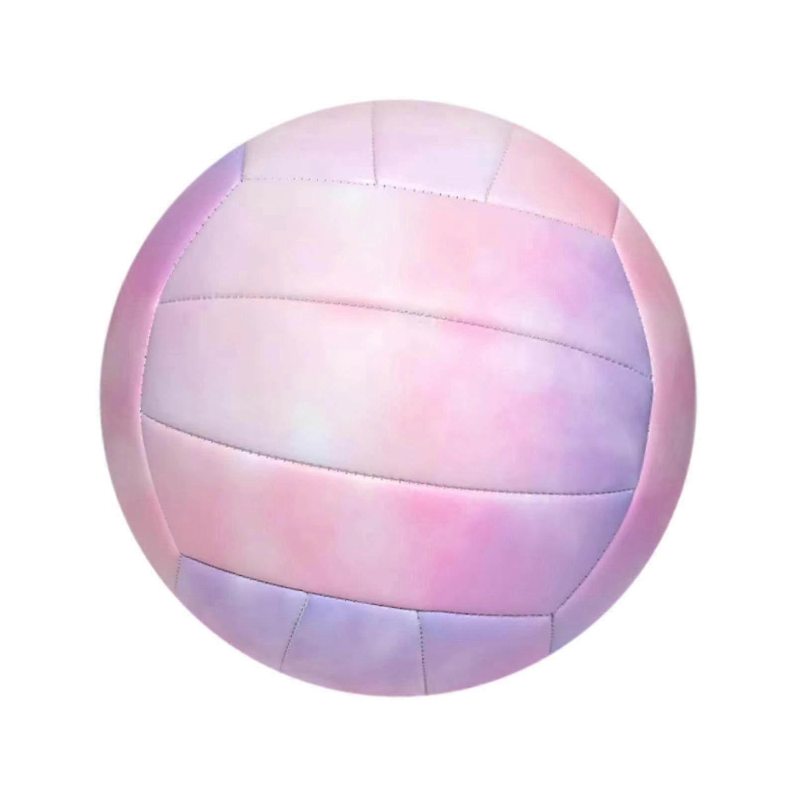 Beach Volleyball Size 5 Official Training Volleyball PVC for Sand and Pool Play Men Women Kids Pink Purple