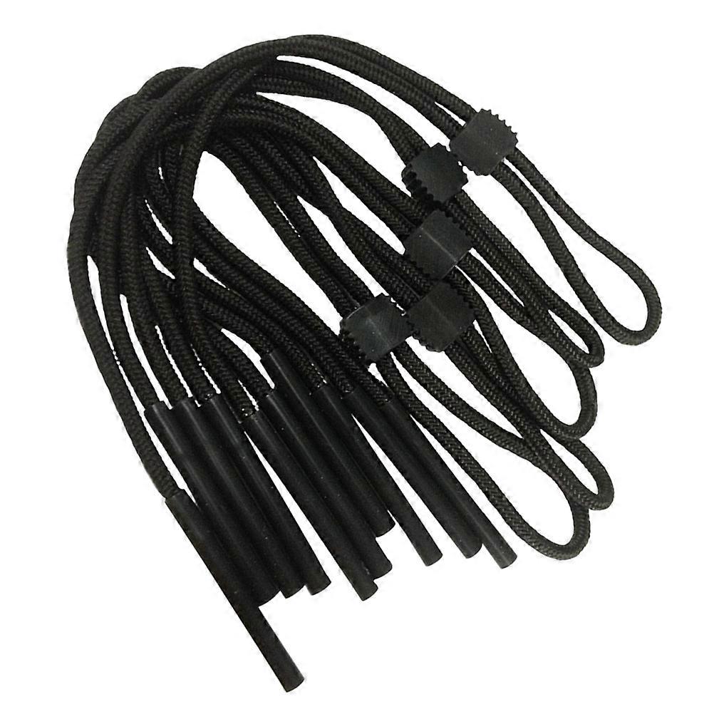 Eyeglasses Holder Strap Cord for Glasses Use with 8Pcs Black Silicone Eyeglass Retainers