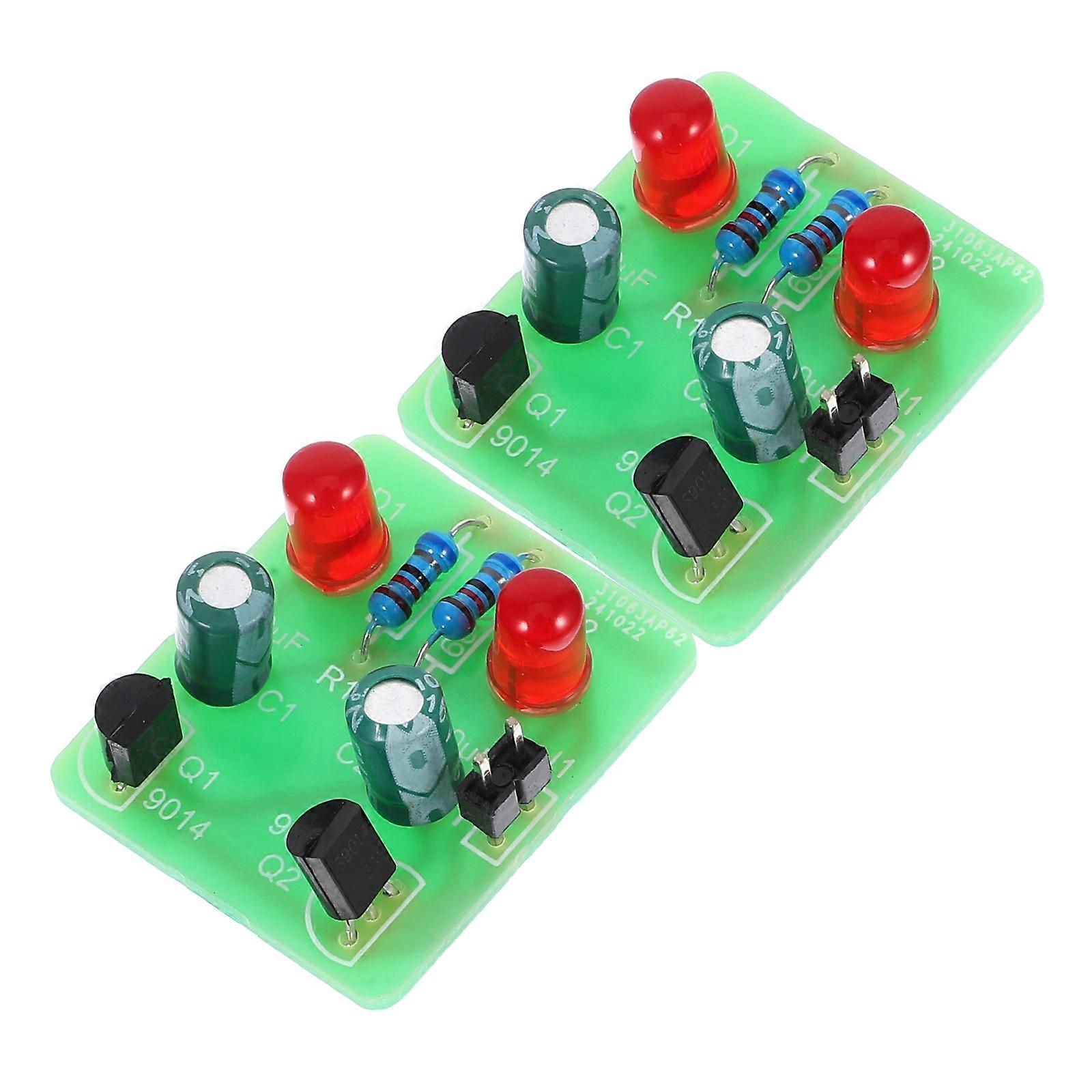 Löt-Übungsset für Einsteiger – 2 Sets Projekte mit blinkender LED & bistabiler Platine für Schule, Hobby & Lernen