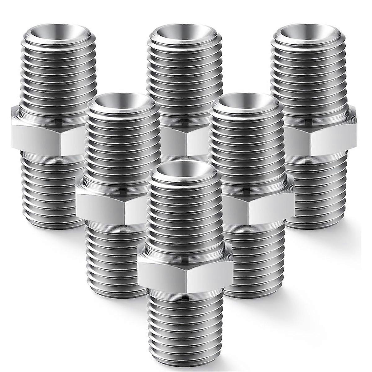 6 Pack 1/4in X 1/4in Airless Sprayer Hose Connectors 1/4in Hose Fitting for Connecting 1/4in Airles