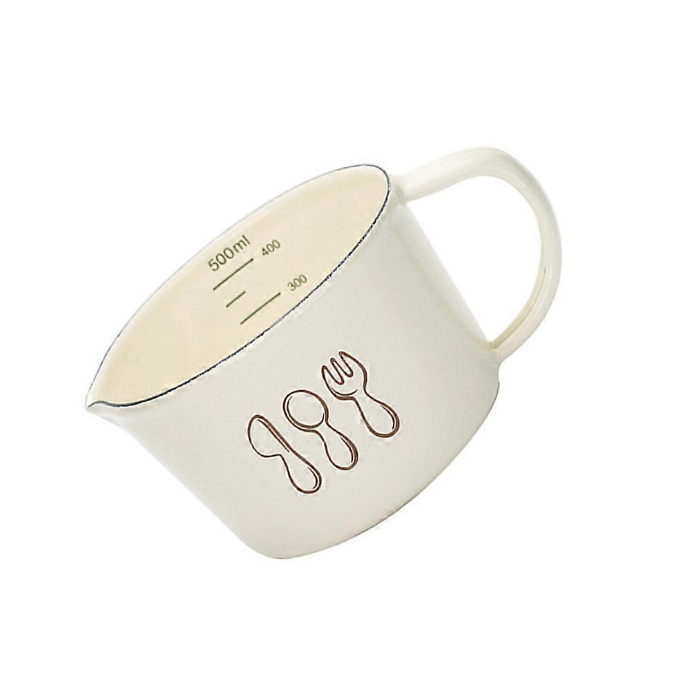 Here's a polished and professional product description for your **1pc Enamel Measuring Mug Scale Multi Functional Baking Cup**:
### **1pc Enamel