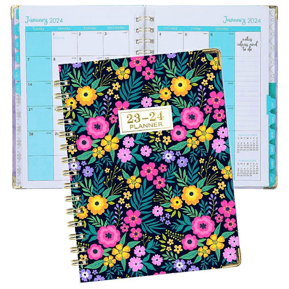 Teacher Lesson Planner Coil Design Home Use Purple Color Course Training Planner 2Pack