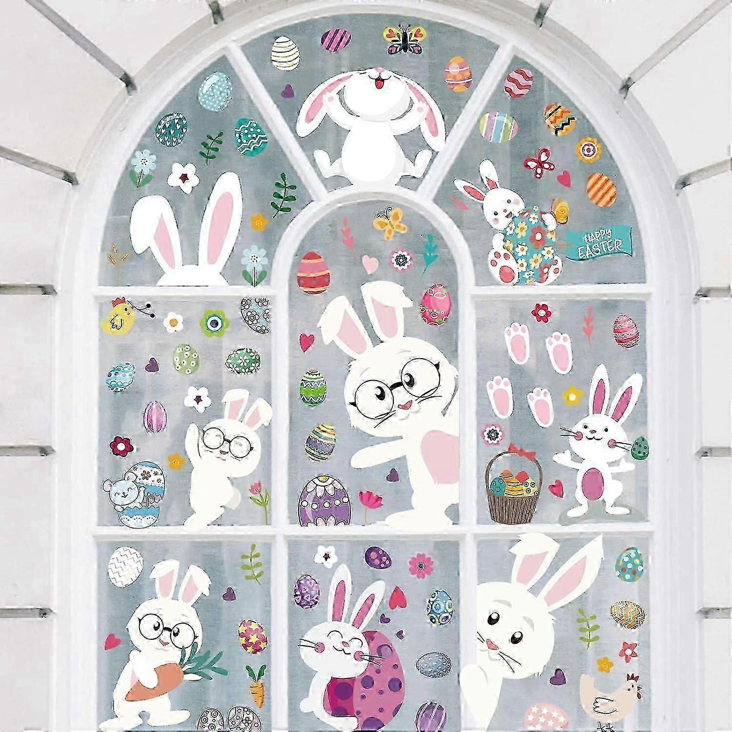 Easter Window Stickers (126pcs)  Bunny & Egg Decals