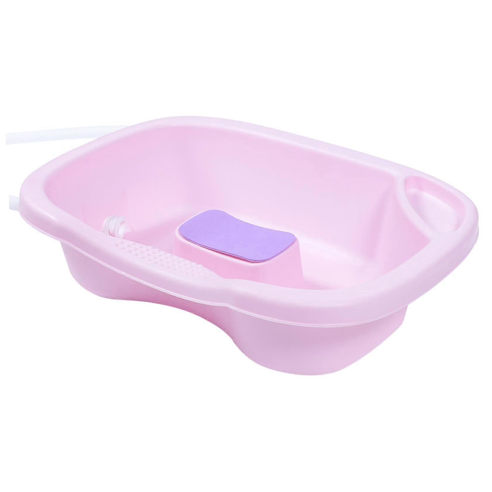 Flat Shampoo Basin for Bedridden Use - Foldable Hair Wash Sink with Adjustable Headrest, Portable and Easy to Clean