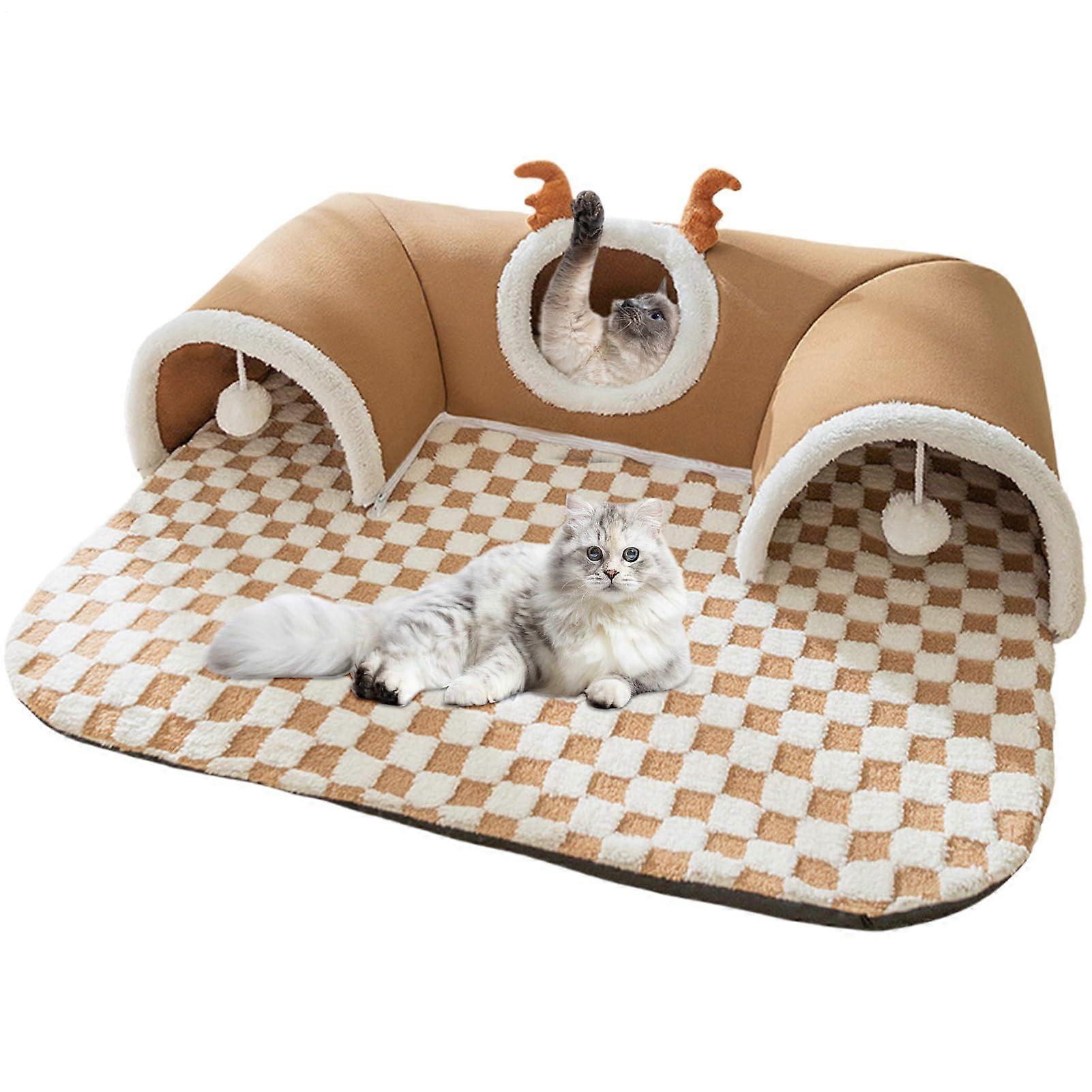 Cat Tunnel – Large Foldable Pet Play Toy for Indoor and Outdoor Use Crinkle Tunnel Tube with Storage Bag Dog, Puppy, Kitten, Rabbit Cat