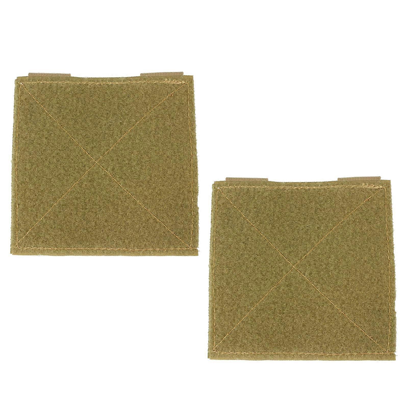Velcro Tactical Patches 2-Pack Display Panel MOLLE Panel for Badges 10.5 x 10.5 cm Mud Color