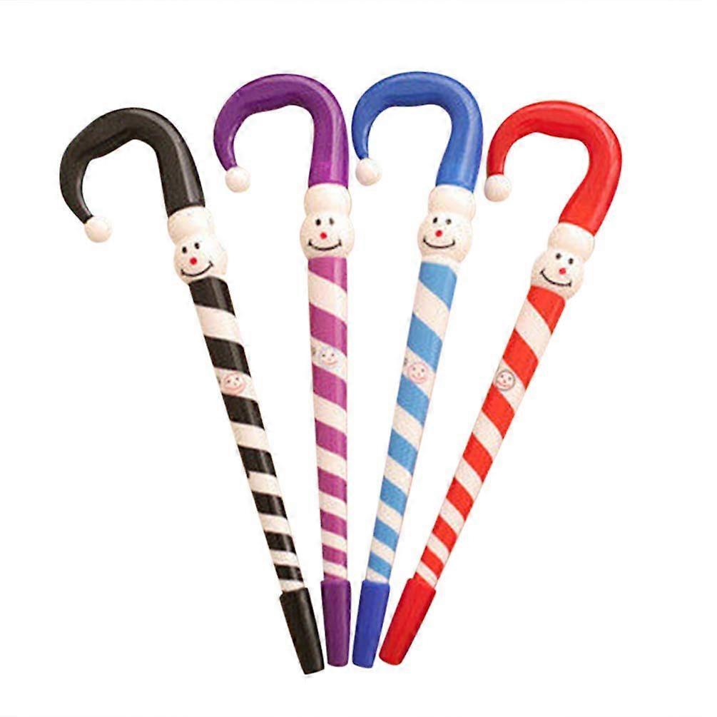 Ballpoint Pen 4-Pack Snowman Christmas Theme Random Color Gift For Kids And Students