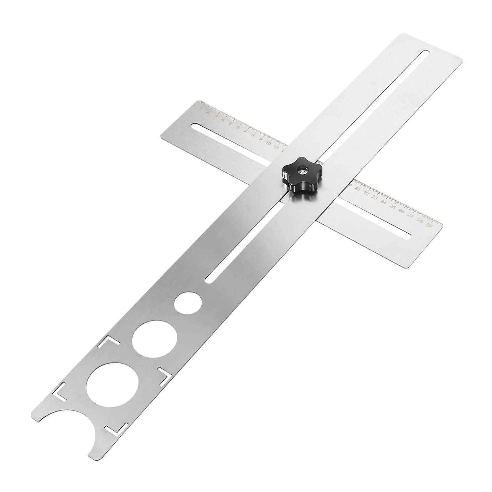 Locating Device For Tile Openings, Tile Opening Locator, Stainless Steel, Silver, Rust Stain Remover, Chamfer Tool