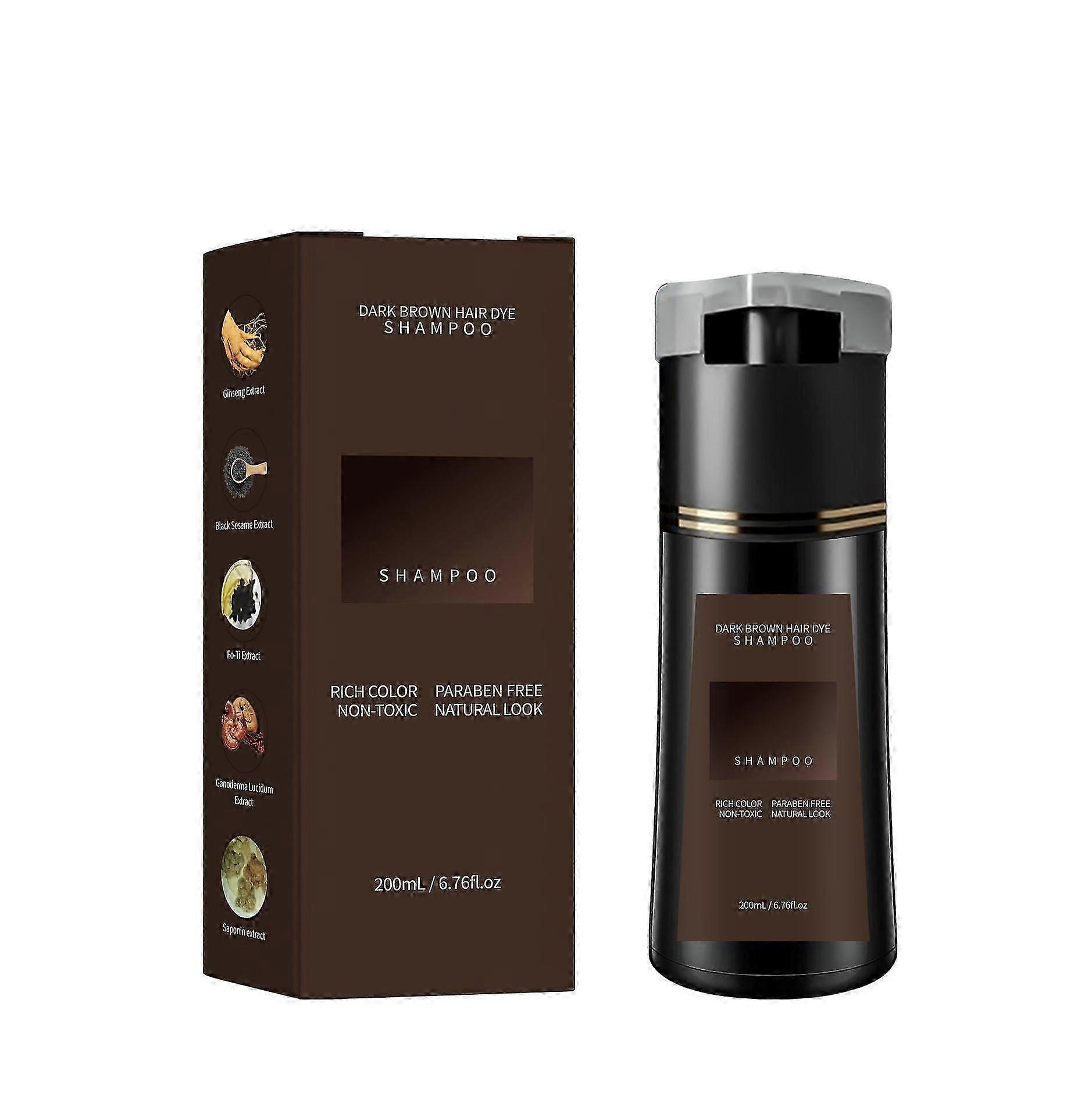 Shampooing colorant pour cheveux, shampooing colorant pour cheveux pour hommes et femmes, shampooing de couleur de cheveux naturelle pour la couverture des cheveux gris, shampooing colorant instantané pour cheveux