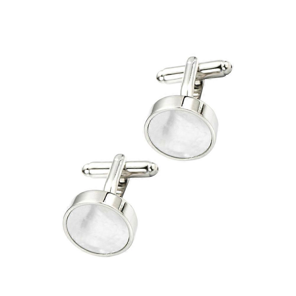 Elegant Silver Cufflinks Replacement Buttons for Shirts Suits DIY Durable Resistant Stylish Clothing Personalization Accessories