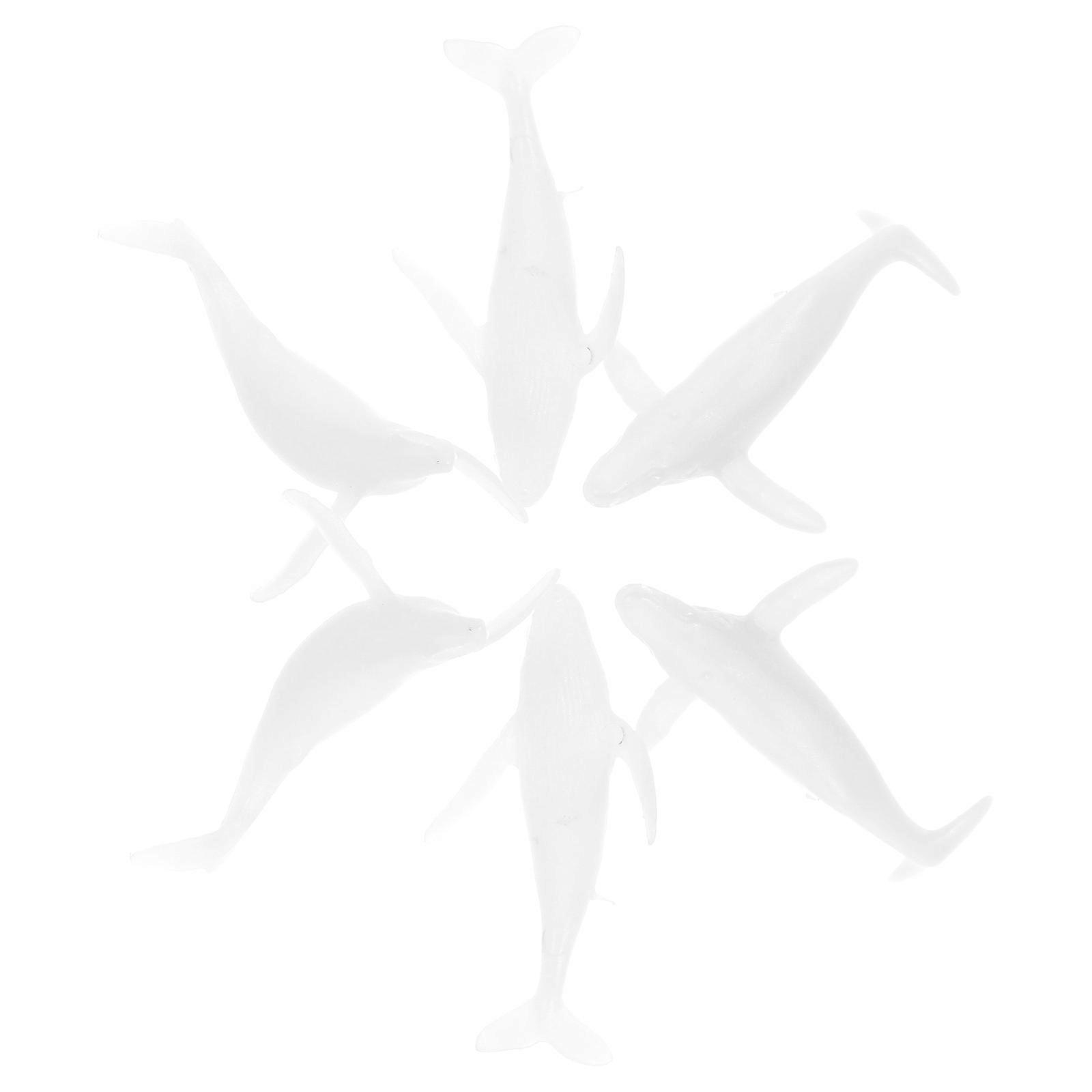 6Pcs Whale Models Silicone Decorations for Home