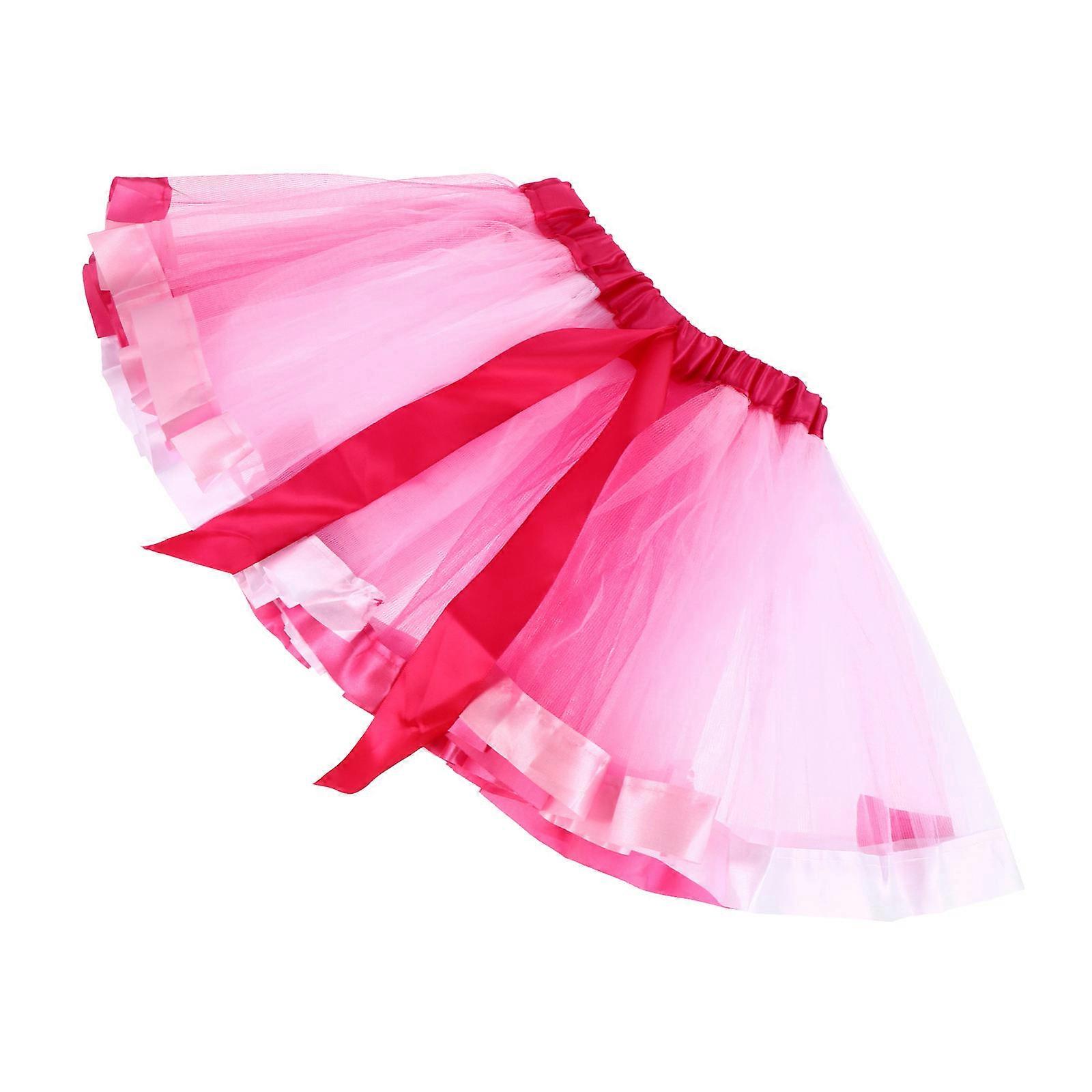 Tutu Skirt Little Girls Performance Dancing Double Layer Yarn 1Pcs