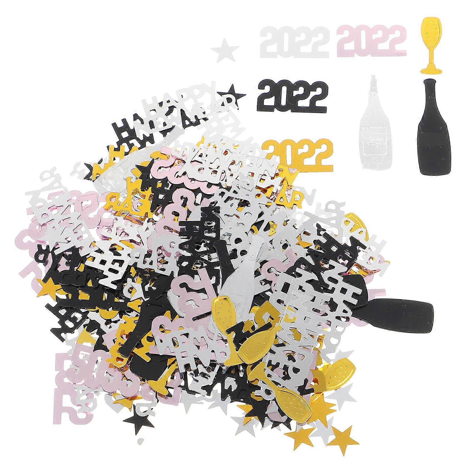 Confetti Decor Glitter Table Confetti Silver Holiday Celebration 3 Sets