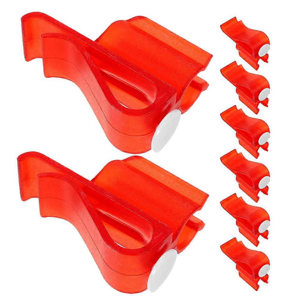 Golf Bag Organizer Clip Precision Positioning 8Pcs Red ABS Lightweight Design Golf Equipment For Golfers