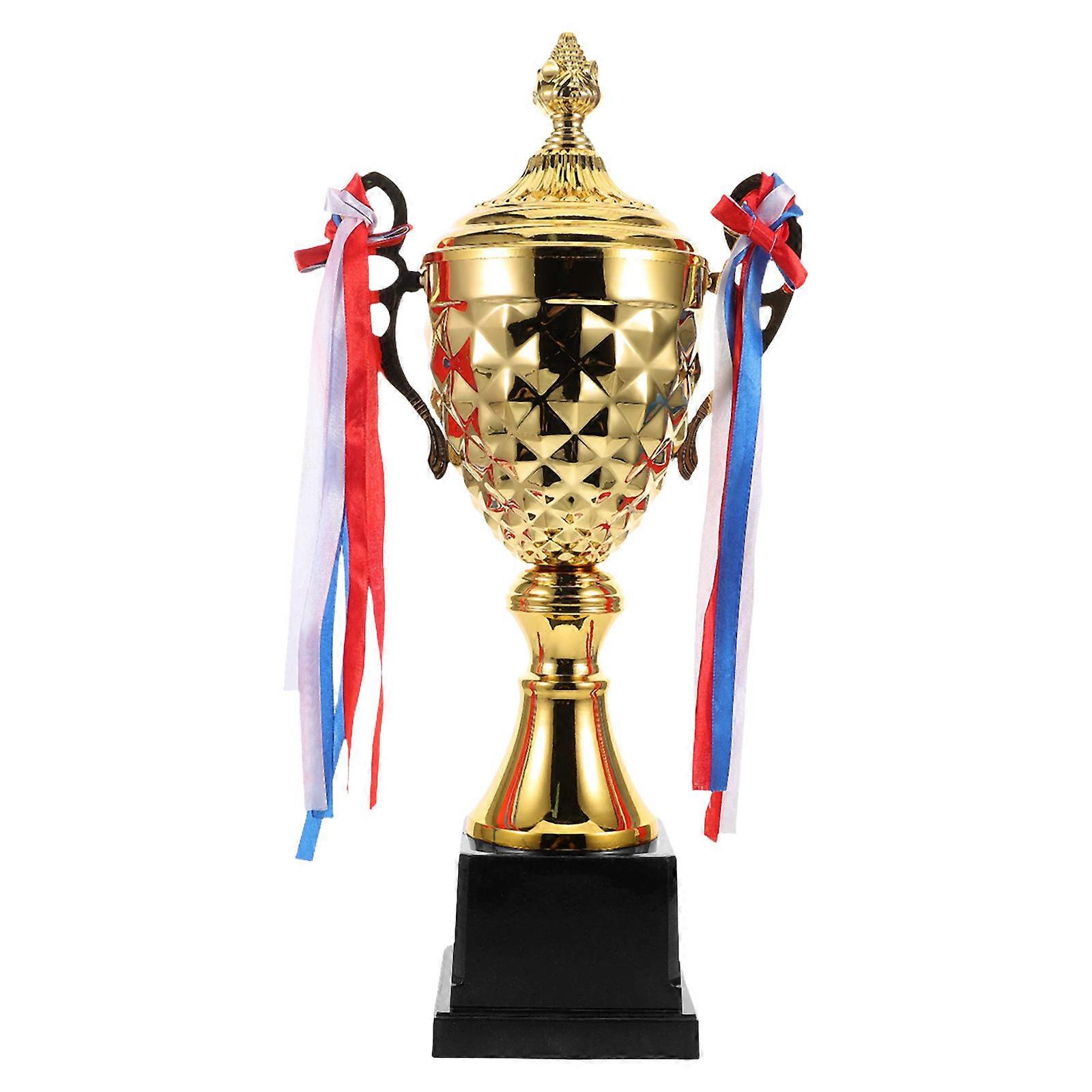 Metal Trophy Cup for Tournaments – Durable Sports Award with Gold Finish for Competitions, Quiz Winners, and Event Celebrations