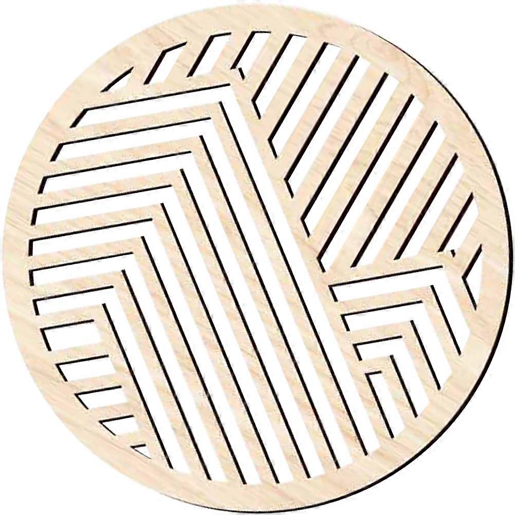 Minimalist Round Wood Wall Art Decor Kitchen Rustic Wall Mountable 20x20cm 1Pack