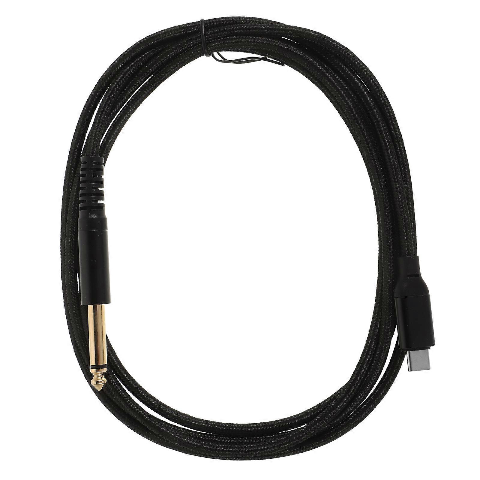 To Audio Cable with Built in Chip for Guitar Recording – Compact, Portable Design for Electric Guitar Plug and Play Sound Transmission