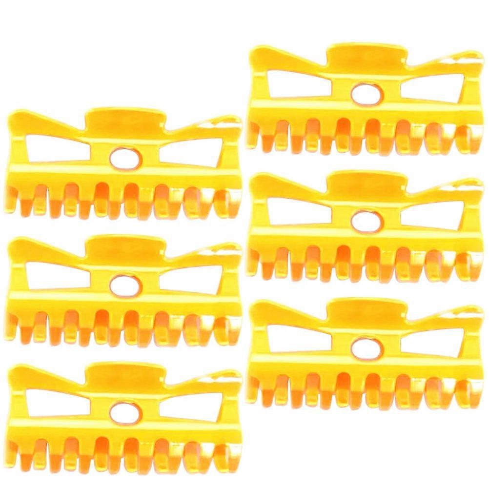 6pcs Hot Curler Securing Clips Lightweight Hair Styling Tool for DIY Curls, Easy to Use Roller Clips for Hair Extensions and Volume Fixing