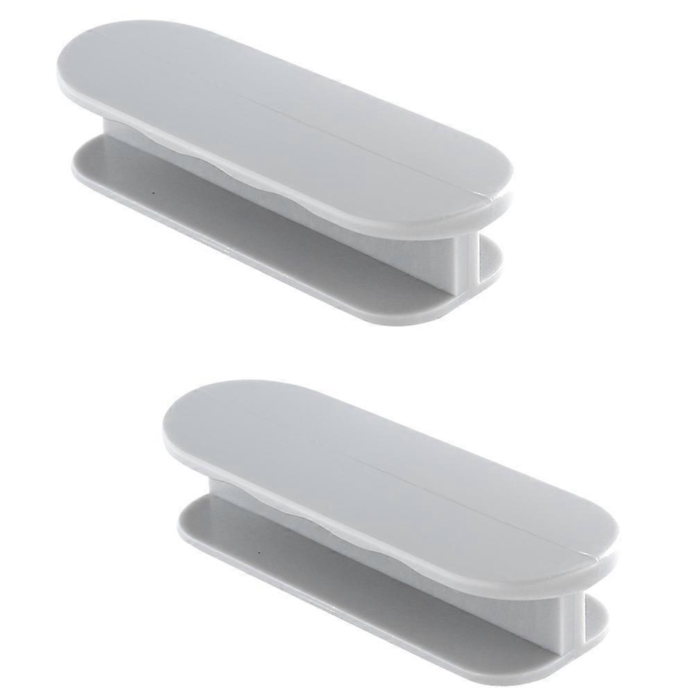 Self Adhesive Cabinet Handles for Door Use ABS Material Smooth No Burr 4 Pcs Light Grey