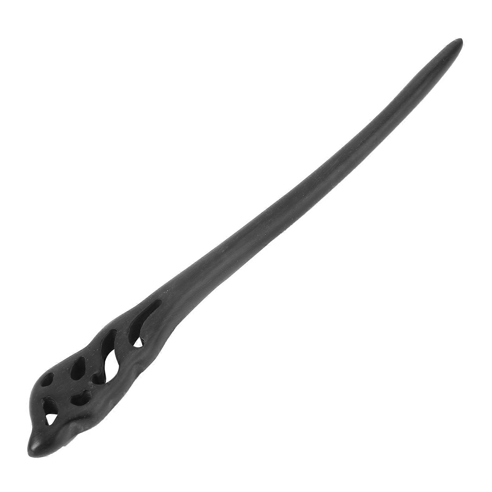 Black Wooden Hairpin for Decorative Use Smooth and Comfortable to Touch with Natural Fragrance 0.39 inches