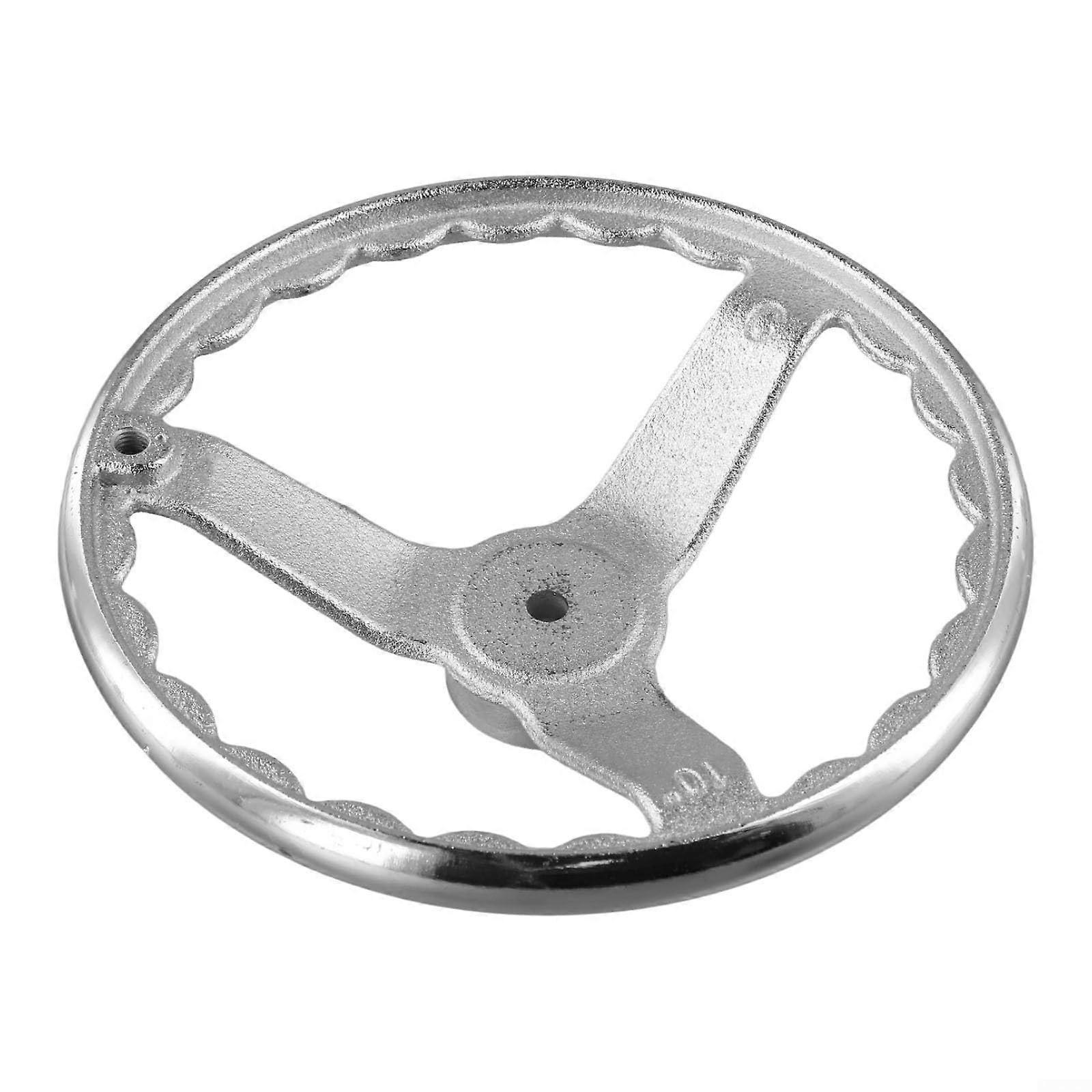 Sleek design meets functionality: The chromeplated 3spoke handwheel made of metal (25.4 cm) 38.