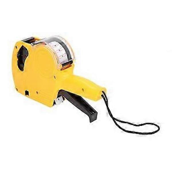 Manual Labeling Machine 8 Digits Price Tag Gun with Cassette Portable Price Marking Tool Yellow