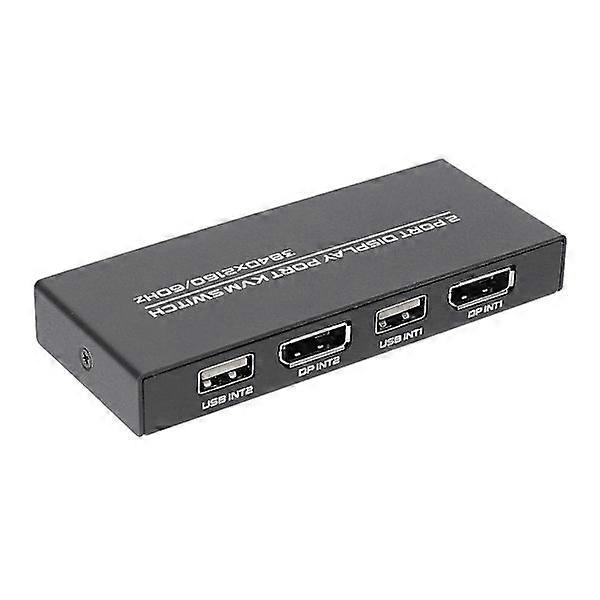 Commutateur KVM Displayport, 4K@60Hz commutateur USB DP pour 2 ordinateurs Partager Clavier Souris Imprimante