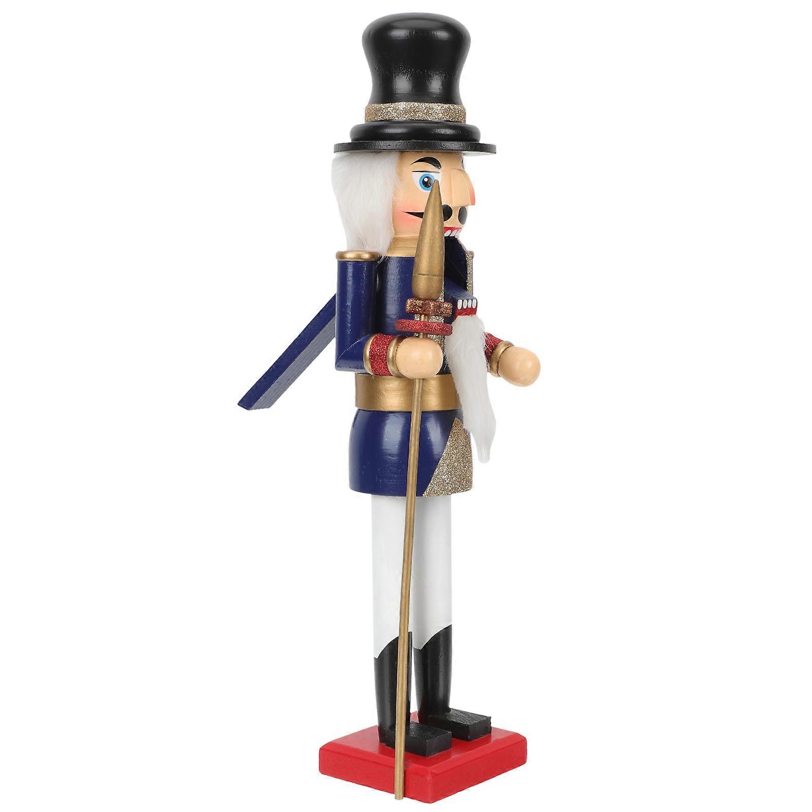Wooden Nutcracker Figurine for Kids with Craftsmanship and Wood Material 6.5 Inches