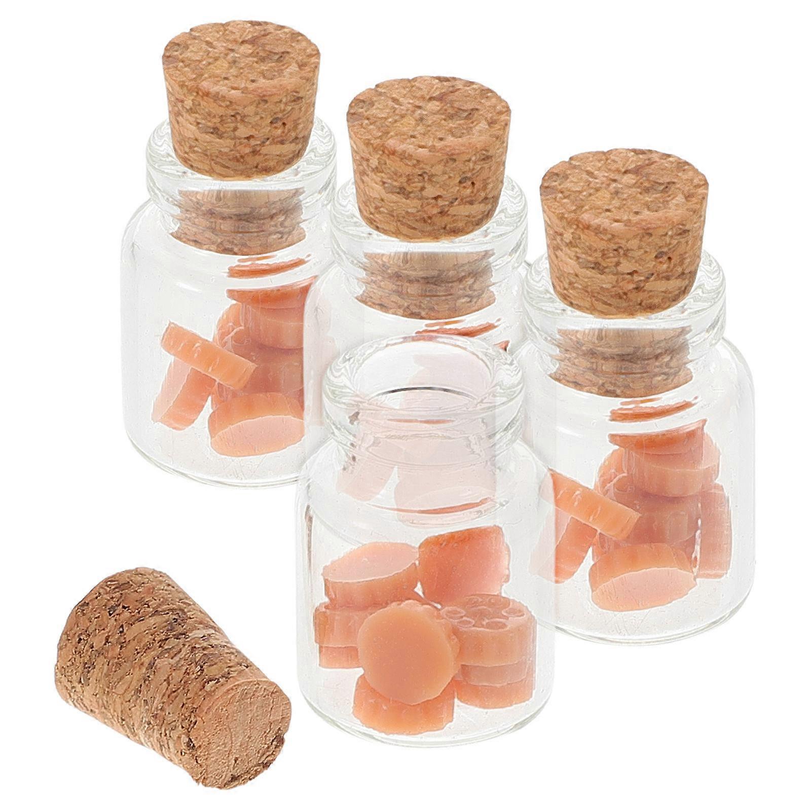 Coffee Resin Mini Biscuit Jar for Decor Festive Dollhouse Accessory with Design 4 Pieces