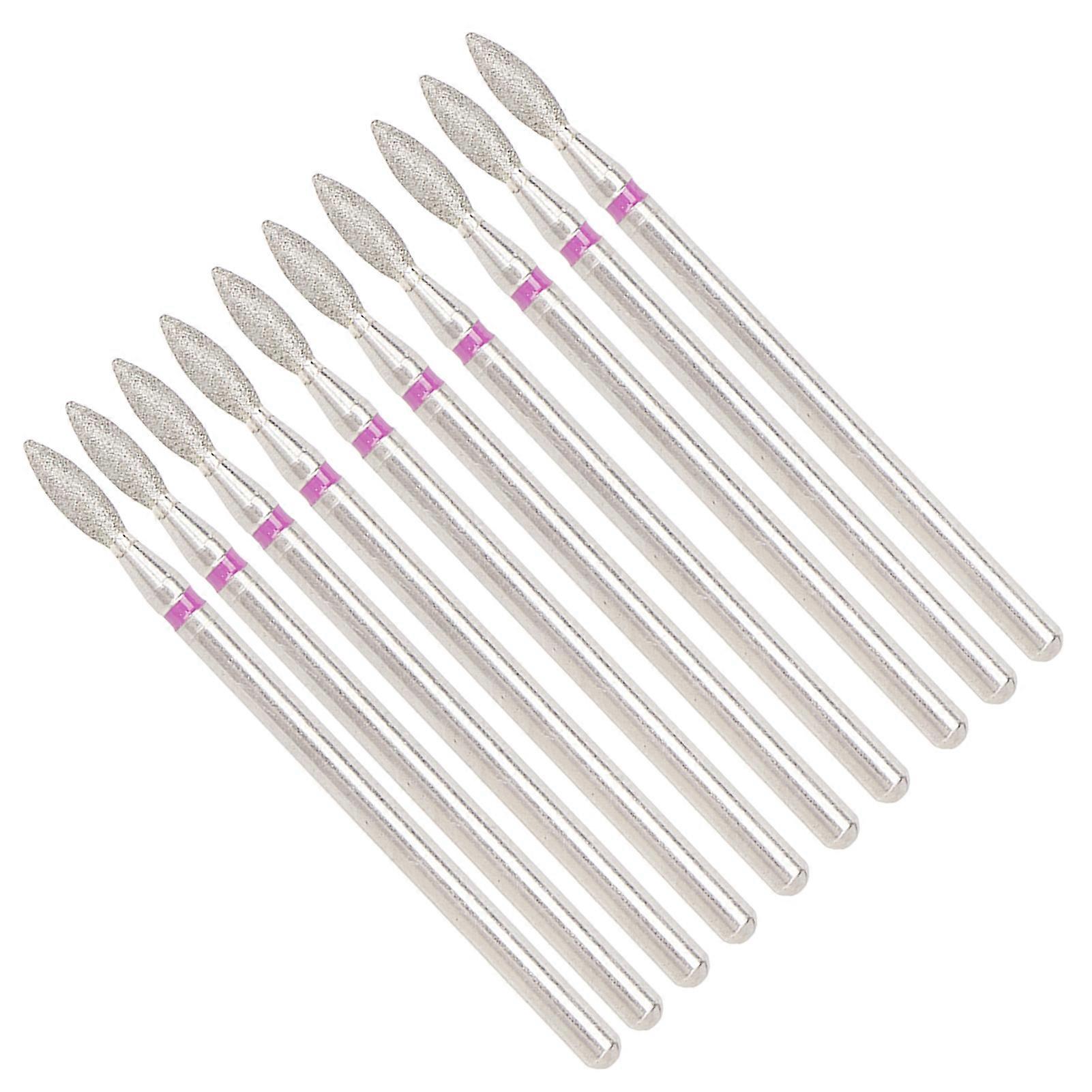50pcs Flame Nail Drill Bit Carborundum Cuticle Remover Bits Kit for Salon Beginner Novice 