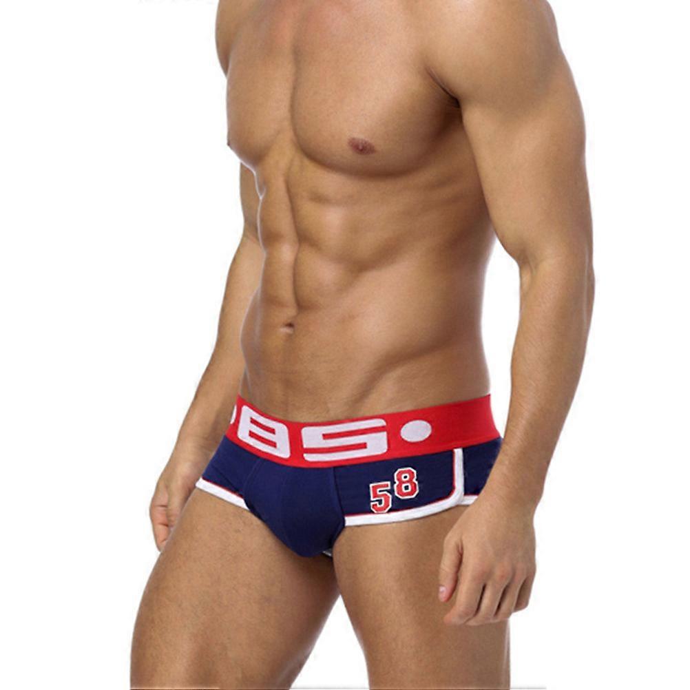 Mens Pants Trunks U Type Positioning Pouch Design Men Daily Use Blue 1Set