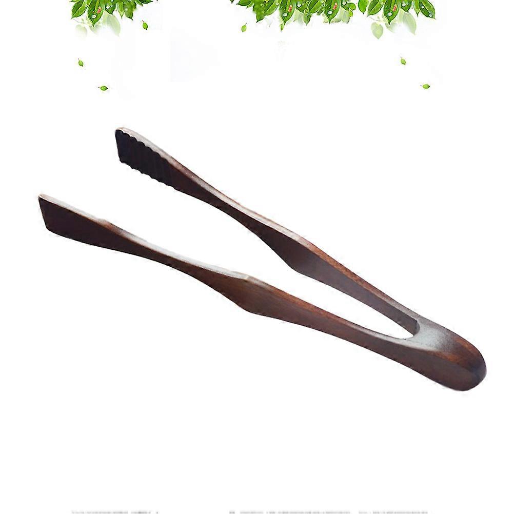 Brown Kitchen Tongs for Serving Ice Cube and Desserts Made of Timber Ideal for Home Parties 27CM
