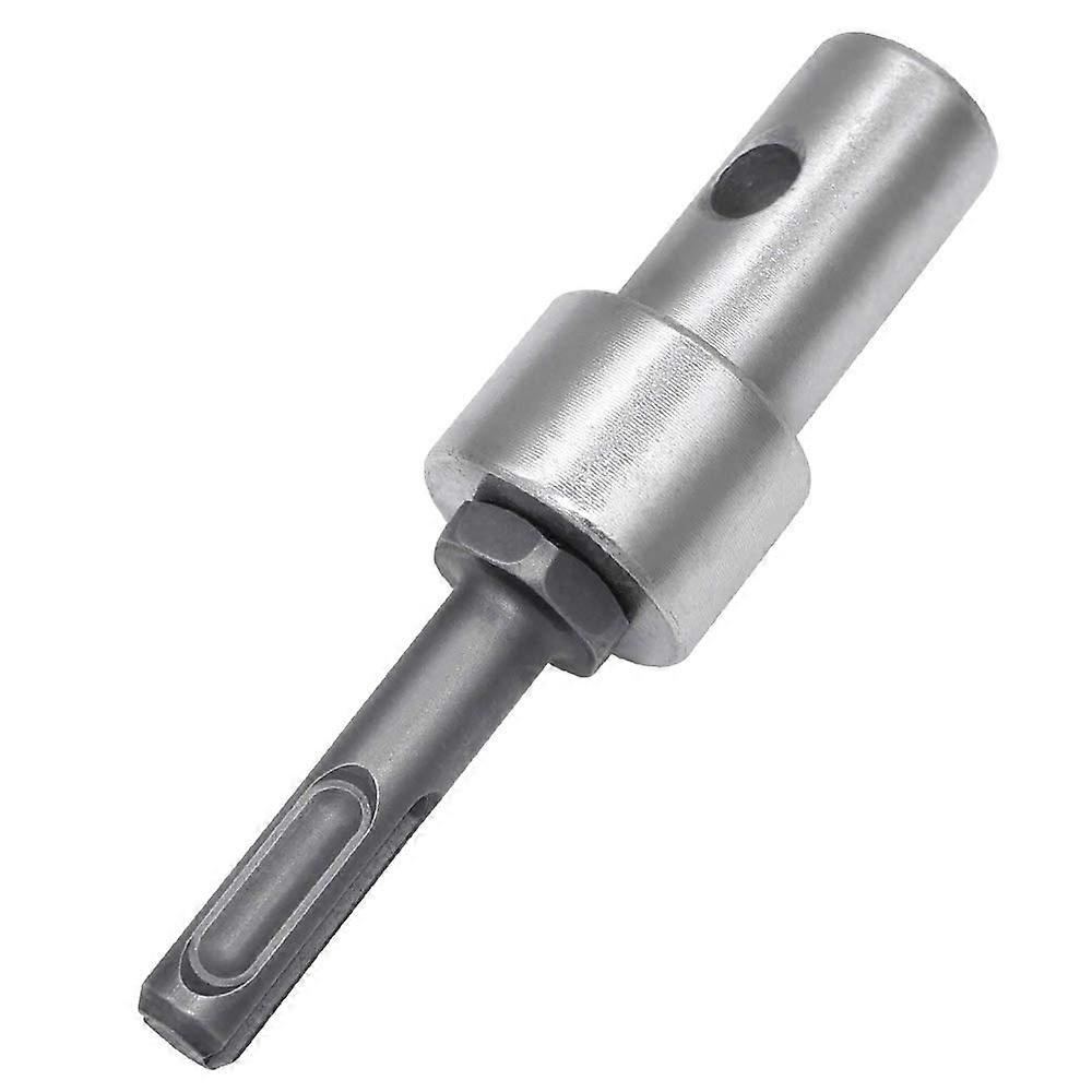 Adapter for Earth Auger - Round Shaft Adapter with 2 Slots and 2 Pits for SDS Plus 1/2 Inch Compatible Drills