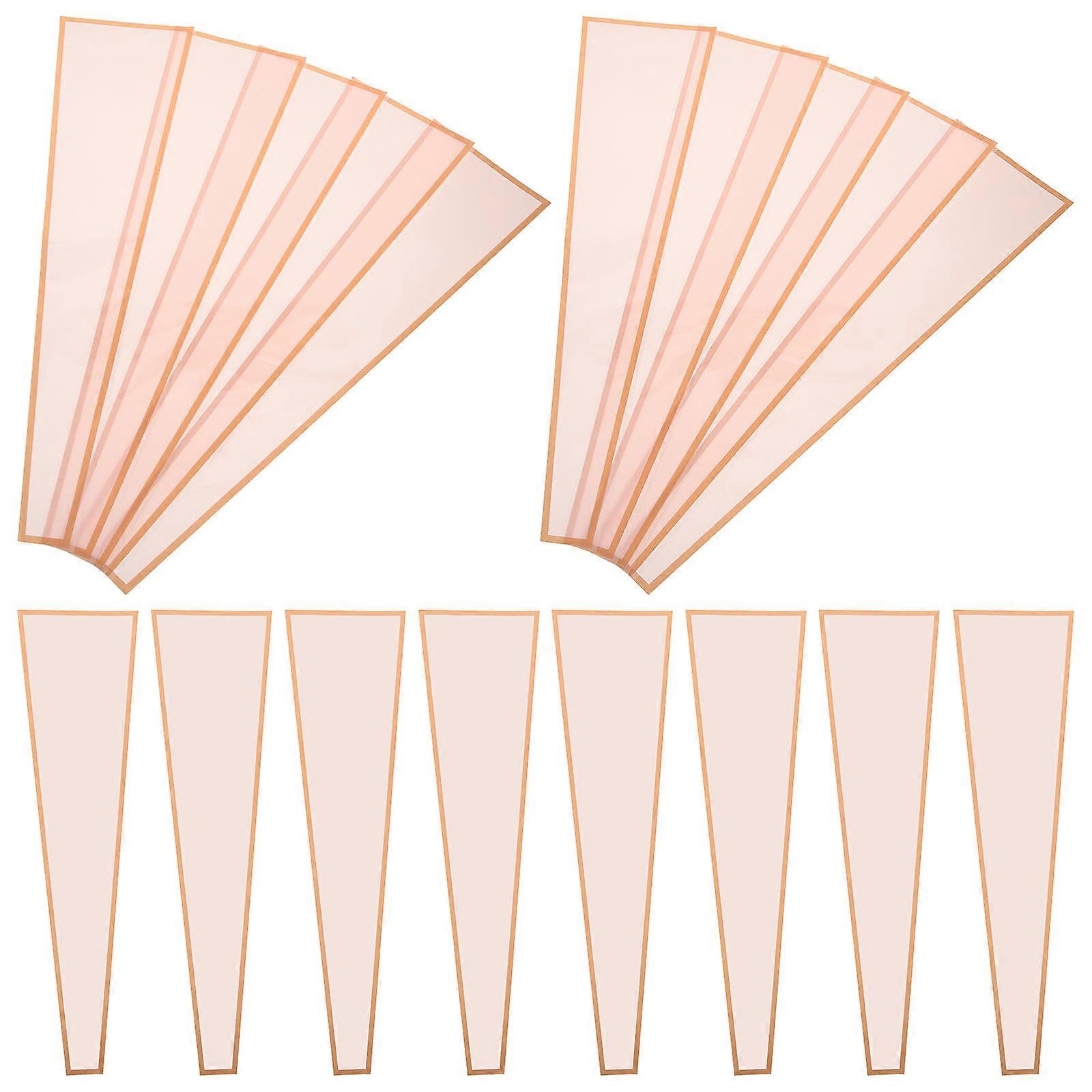 Bouquet Packaging Bag 50 Pcs Half Transparent Wrapping Bags For DIY Enthusiasts In Pink Color With Waterproof Feature