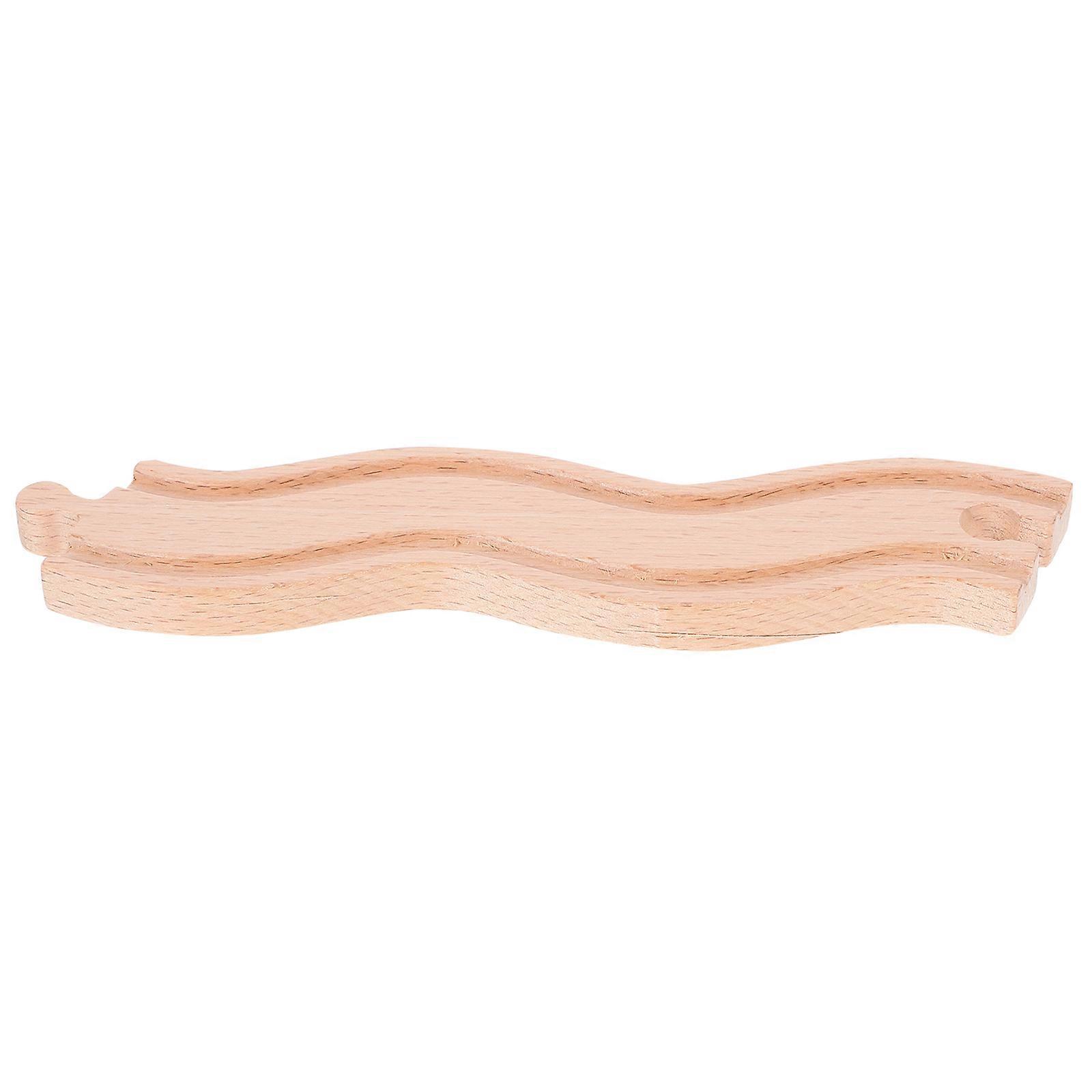 DIY Wooden Train Track Expansion Toy 1 Set Wooden Railway Plaything for Kids