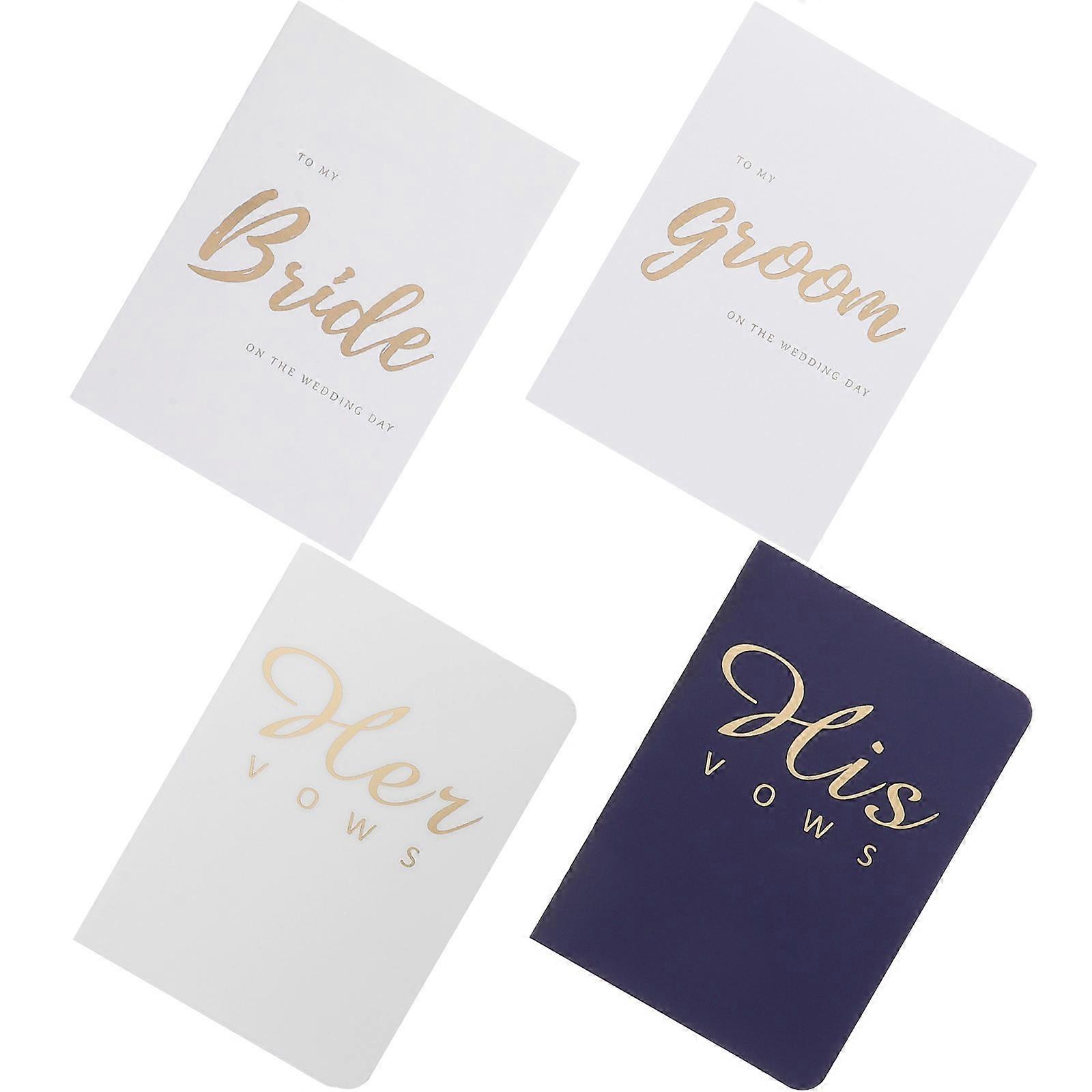 Wedding Vow Books Elegant Vow Book For Bride And Groom Modern Wedding Style White 15.00X10.00X1.00CM Wedding Vowing 1Set