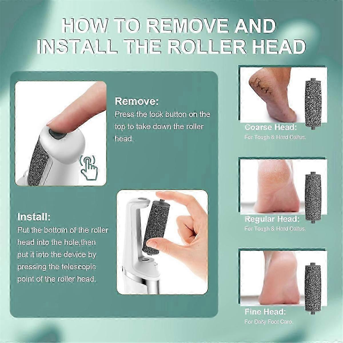 Electric Callus Removers for Feet,Rechargeable Foot File,White