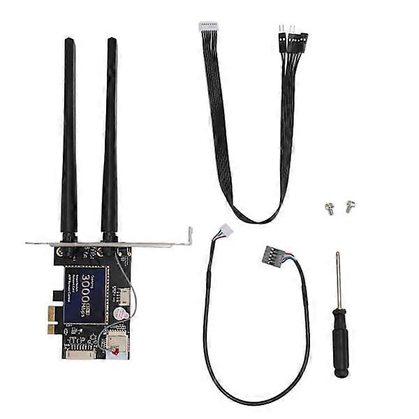 AX3000 WiFi 6 PCIe Card 2.4 GHz 5.8 GHz Bluetooth 5.2 Supports OFDMA MU MIMO Smart APP Remote Control PCIE