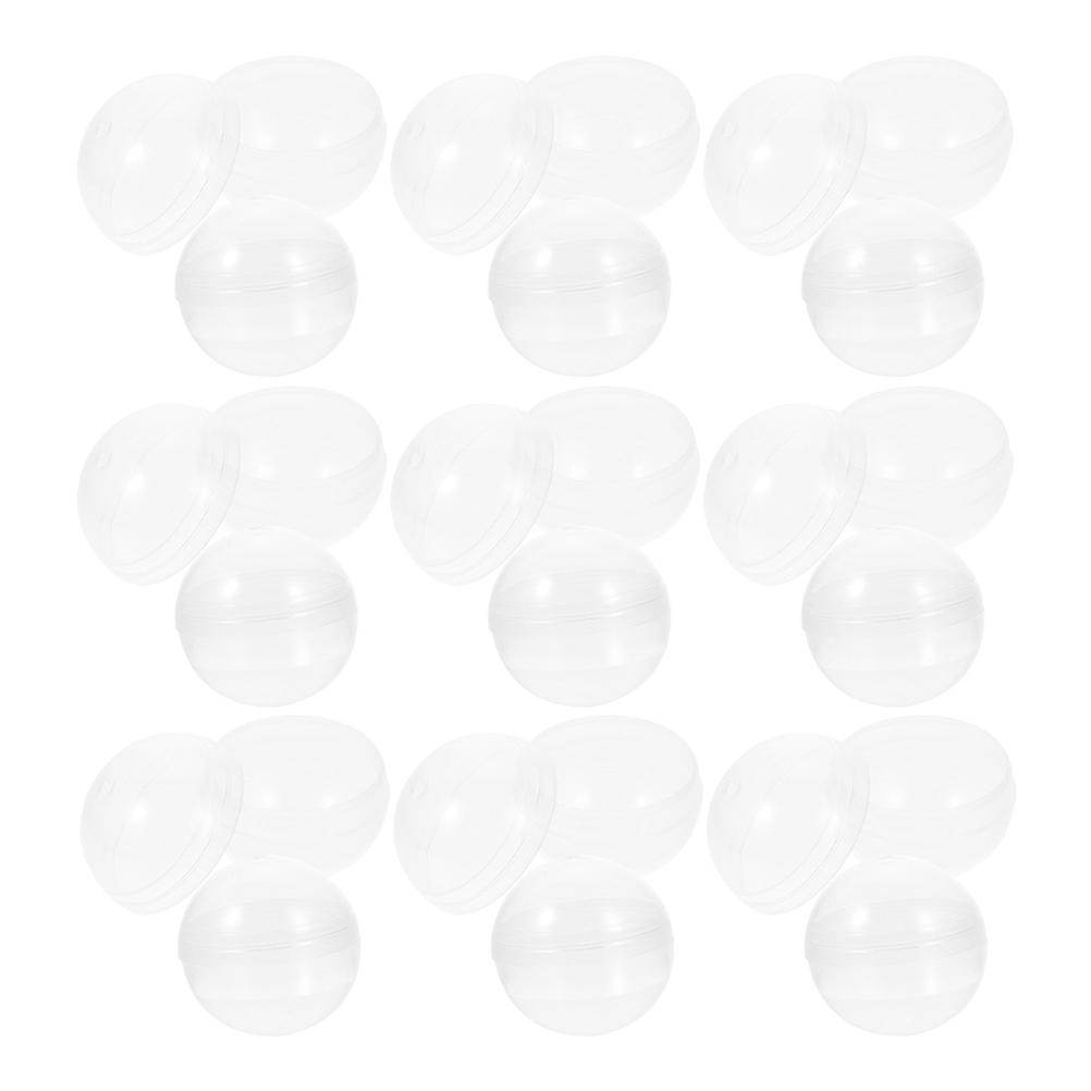 50pcs Clear Round Vending Machine Transparent Storage Containers for Party Favors, Easter Baskets, and Collector Display Boxes