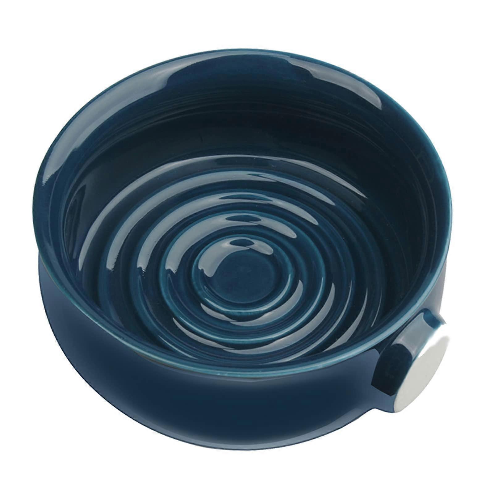 Ceramic Shaving Bowl with Threaded Base, Wide Mouth for Wet Shaving, Ceramic Soap and Cream Bowl, Available in 2 Colors