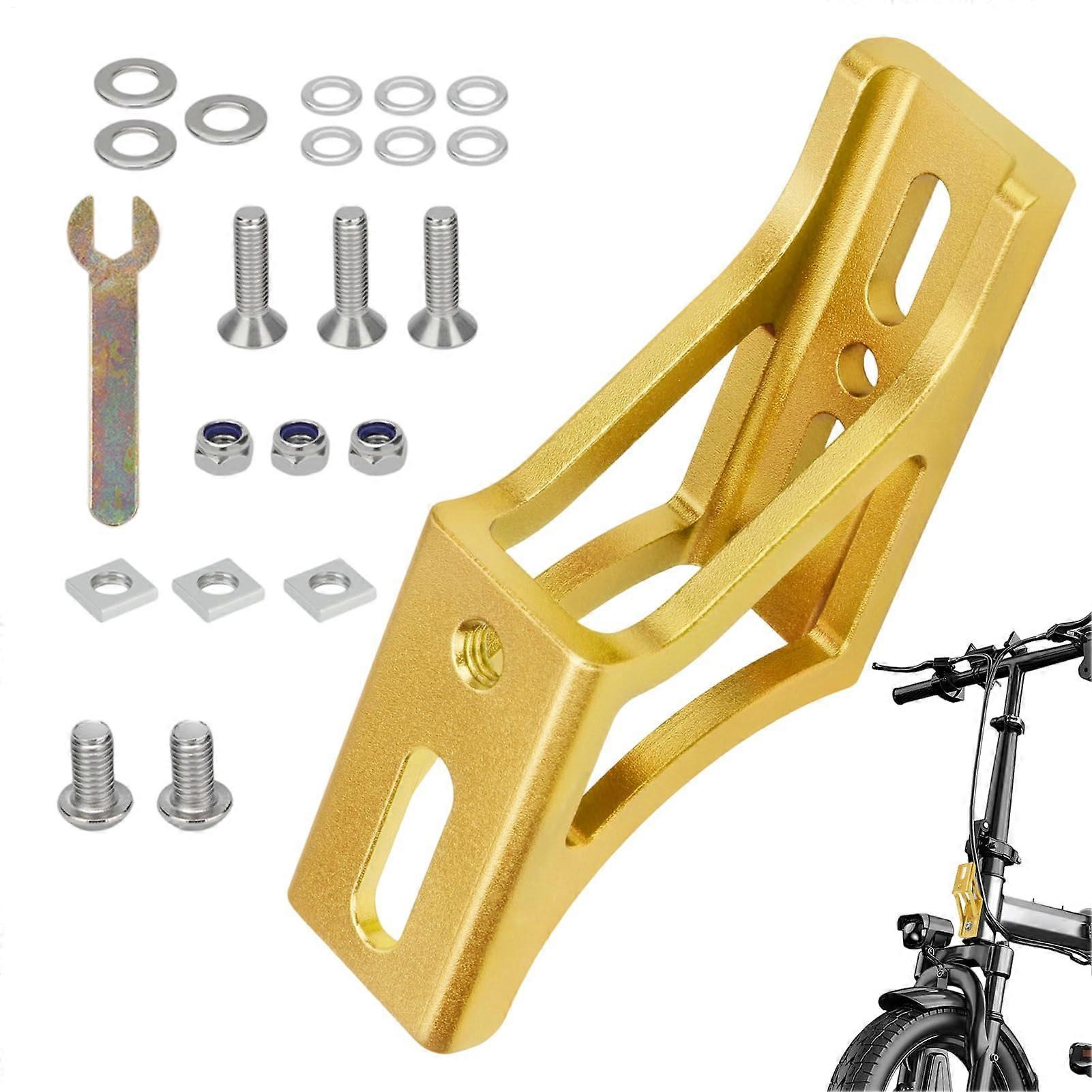 Heightadjustable bicycle pannier rack adapter for folding bike, front wheel carrier adapter