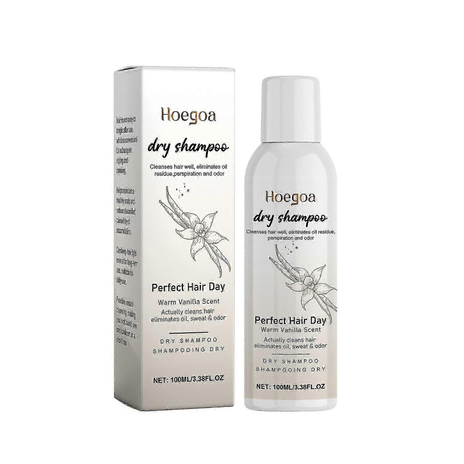 Droogshampoo, Direct Fris Volumizing Haar Droogshampoo voor Donker Haar, Natuurlijk Haar Instant Droogshampoo Volumizing Spray, Verfrissend & Niet-Vettig