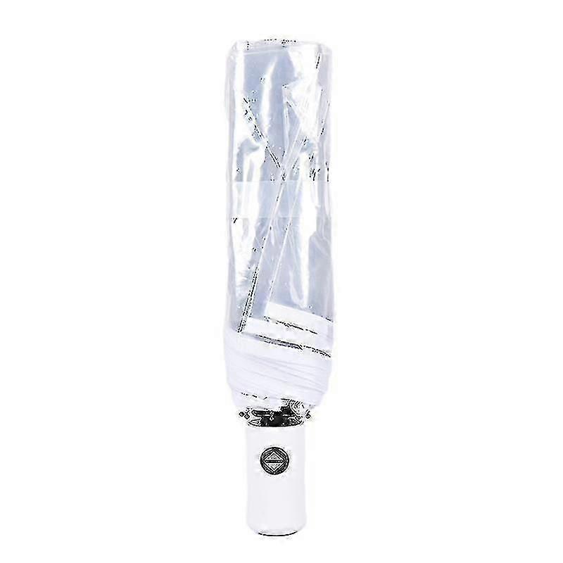 Compact Transparent Clear Umbrella - Automatic Open Close Windproof and Rainproof-Good