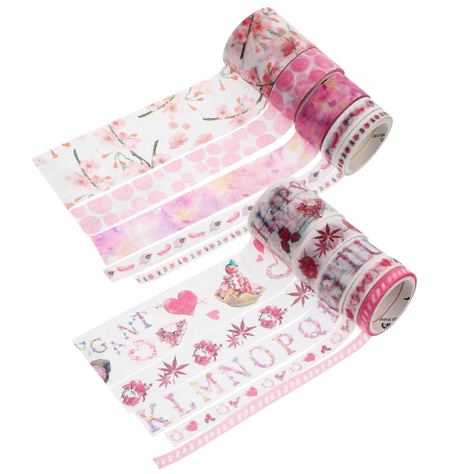 10 Different Styles Washi Tape 10Pcs Decorative Paper Tapes Ideal For Art DIY Home And Office Decoration