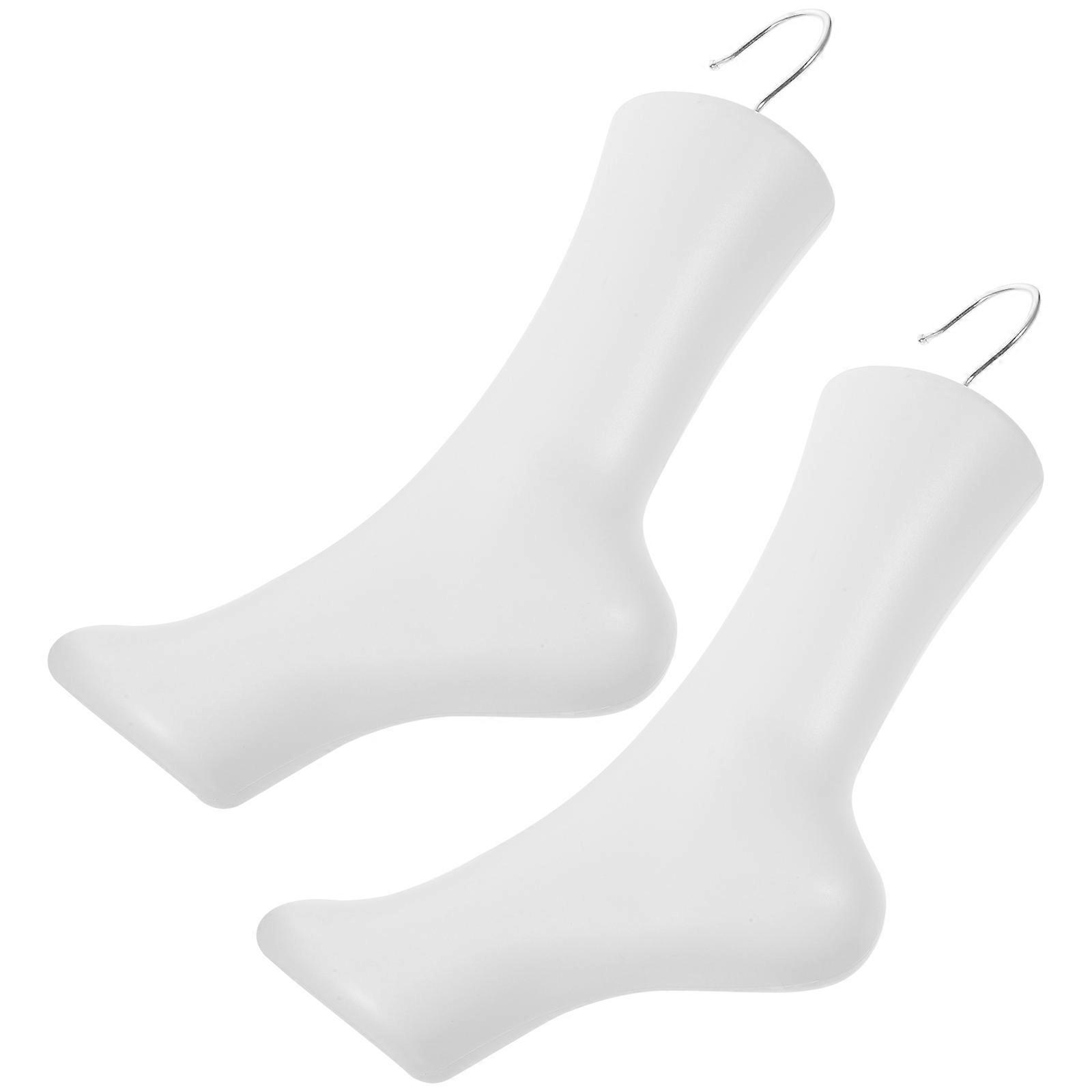 Shoe Support Display Model 2Pcs Female Foot Sock Form Store Display PP Material Designed For Women