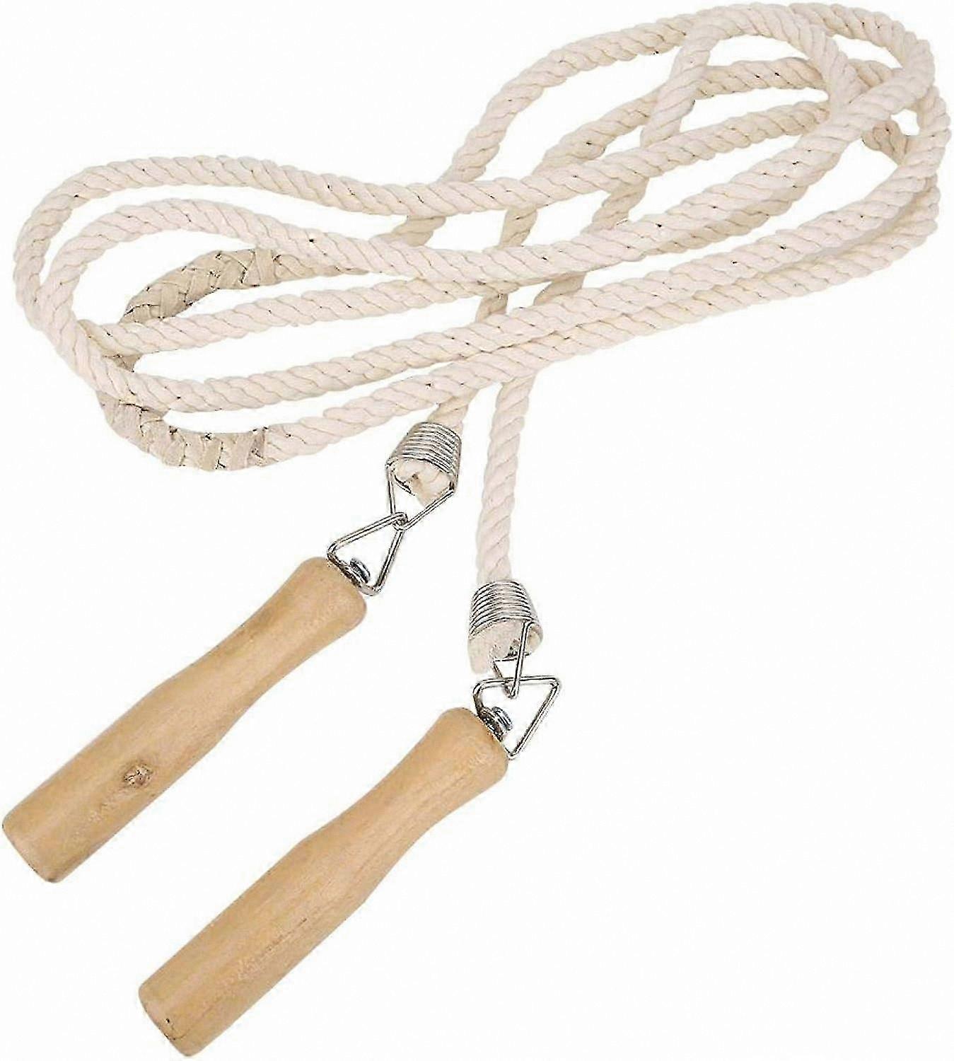 Cotton and Linen Fitness Jump Rope, Handcrafted Long Skipping Rope for Exercise and Training