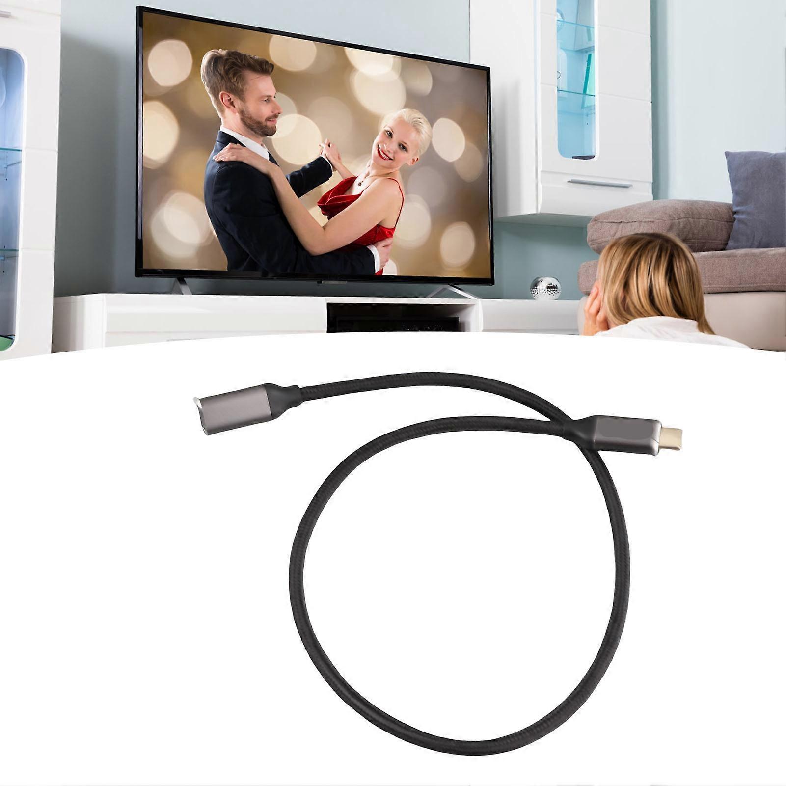 USB C Extension Cable 10Gbps Data Sync 100W Power Delivery 4K 60Hz Video Output USB C Cable with E Marker Chip 0.5m 