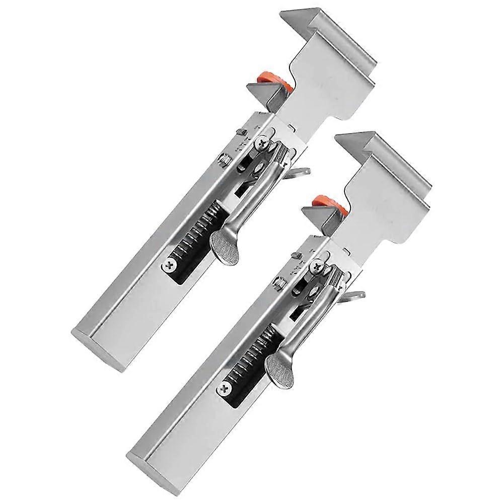 Adjustable Drawer Mounting Clamp Set in Stainless Steel for Efficient Cabinet Assembly
